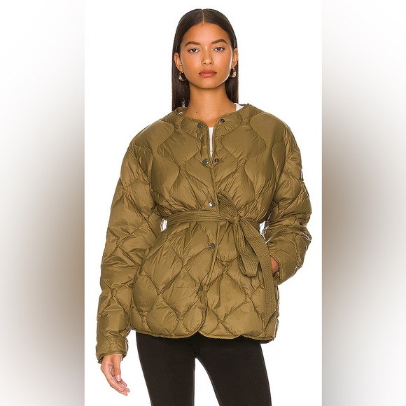 RAG & BONE Rudy Belted Quilted Shell Down Coat - Picture 12 of 15